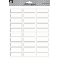 Étiquettes d'adresse, argent, paq. 90 Front_Flat