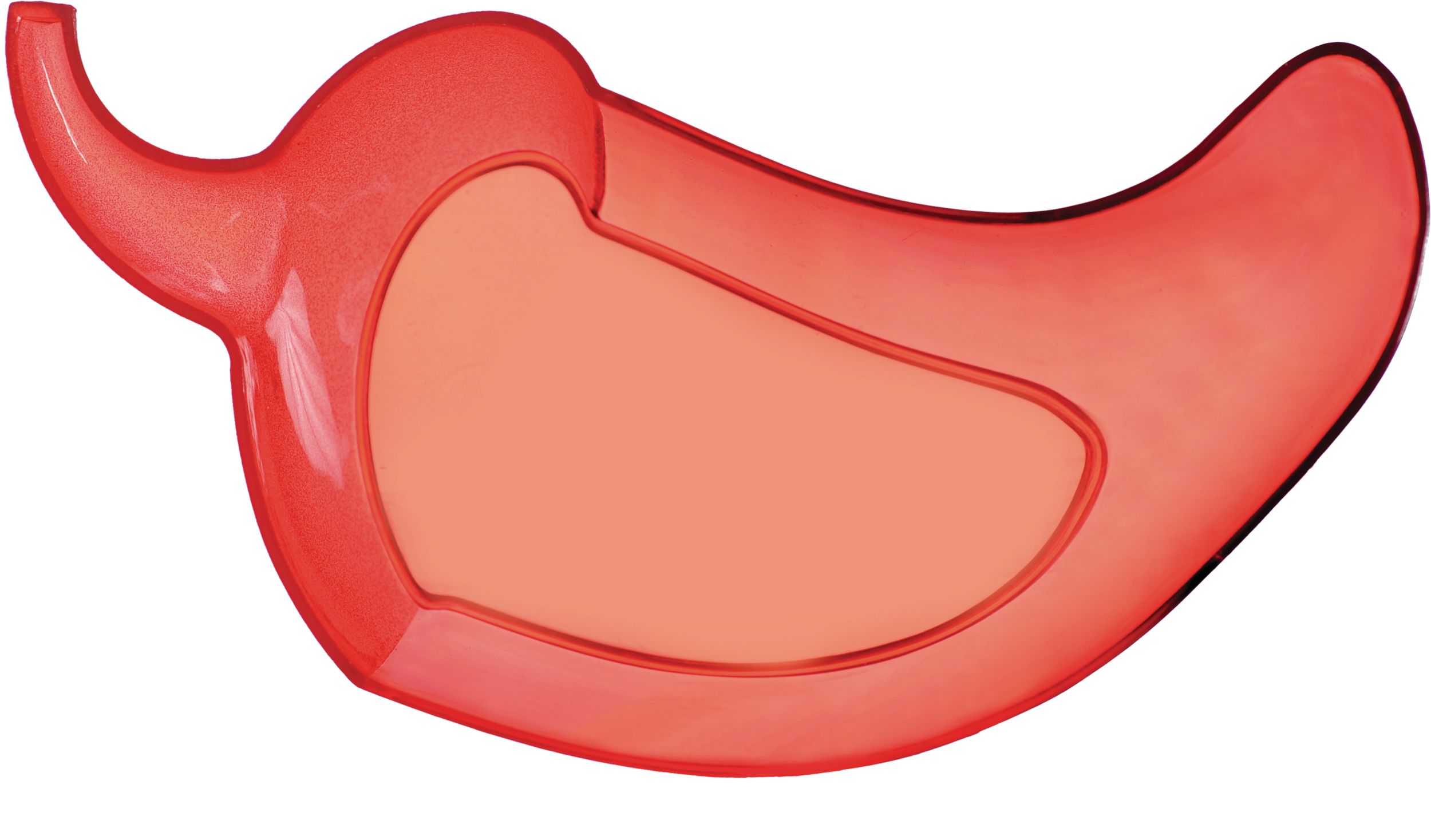 Fiesta Red Chili Pepper Plastic Reusable Serving Bowl, Red, 6.5-in, for Cinco de Mayo/Fiesta/Summer Party Bottom_Flat