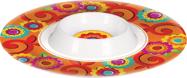 Caliente Fiesta Chip and Dip Tray Front_Elevated