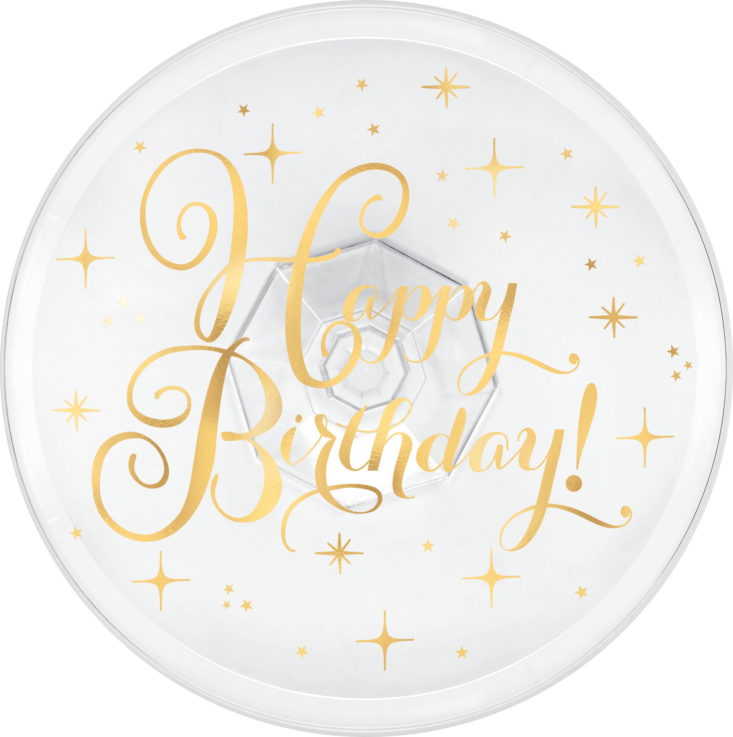 Metallic Gold Birthday Cake Stand Front_Flat