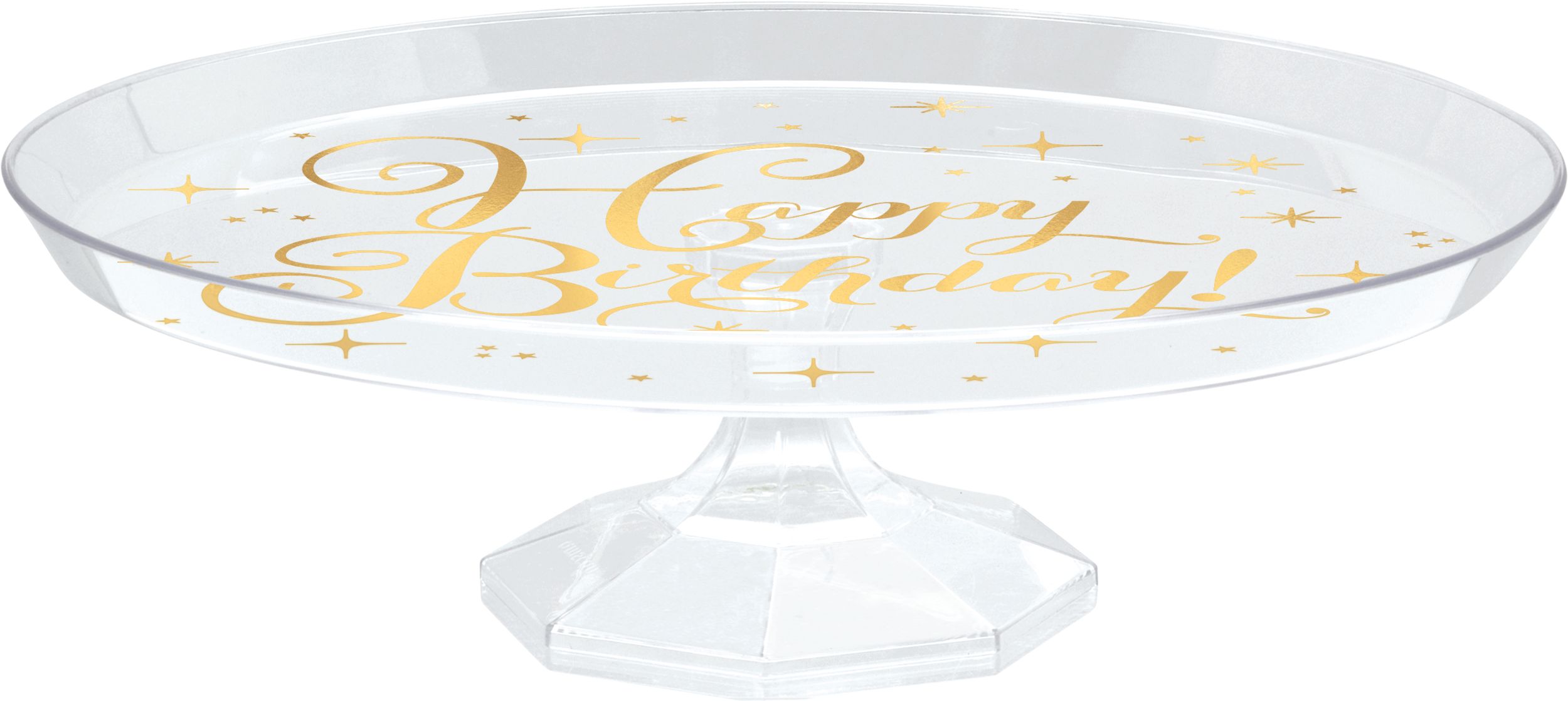 Metallic Gold Birthday Cake Stand Front_Elevated