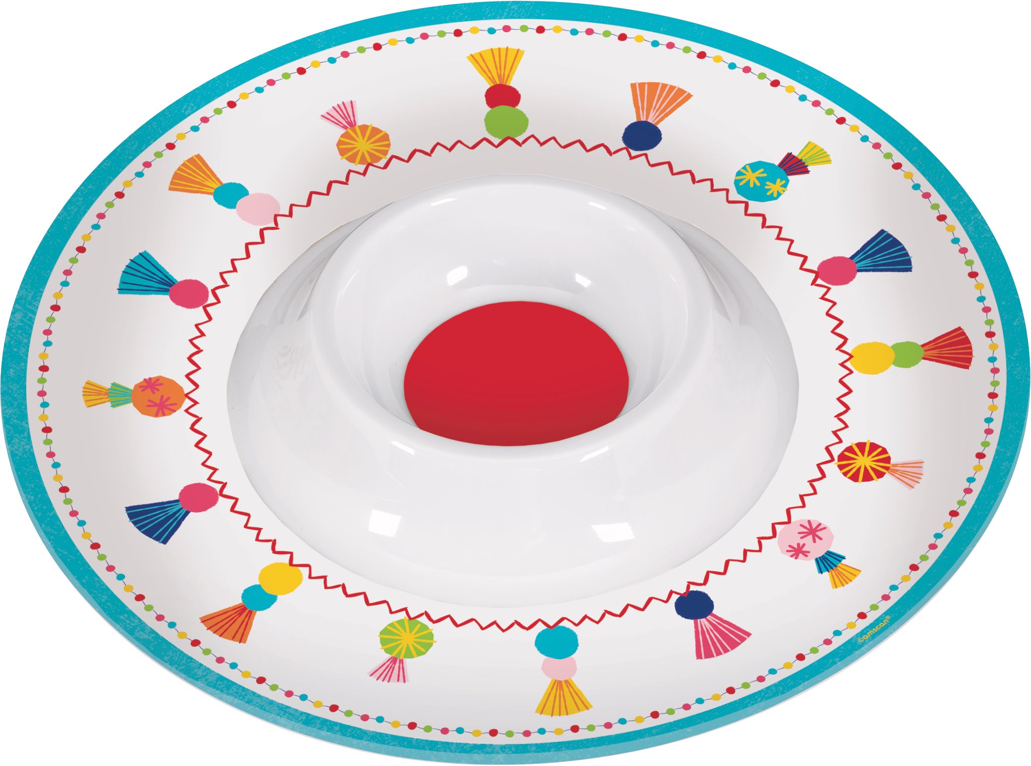 Fiesta Time Chip & Dip Tray Overhead_Plunge