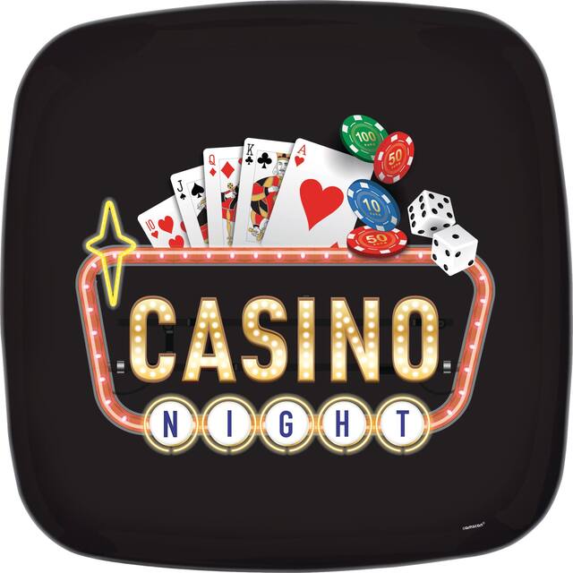 Roll the Dice Casino Square Platter Front_Flat
