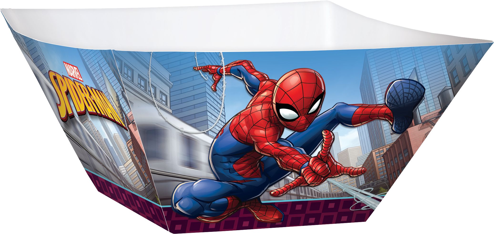 Bols de service pour fête d'anniversaire Spider-Man Webbed Wonder, paq. 3 Front_Angled_Right