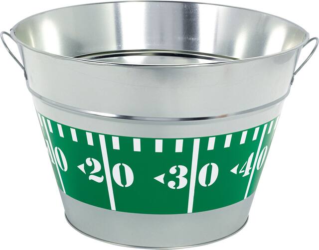 Football Metal Party Tub Front_Elevated