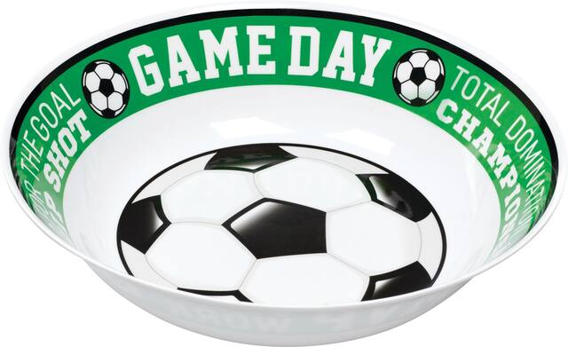 Bol de service de soccer jour de match et marqueur de but Front_Elevated