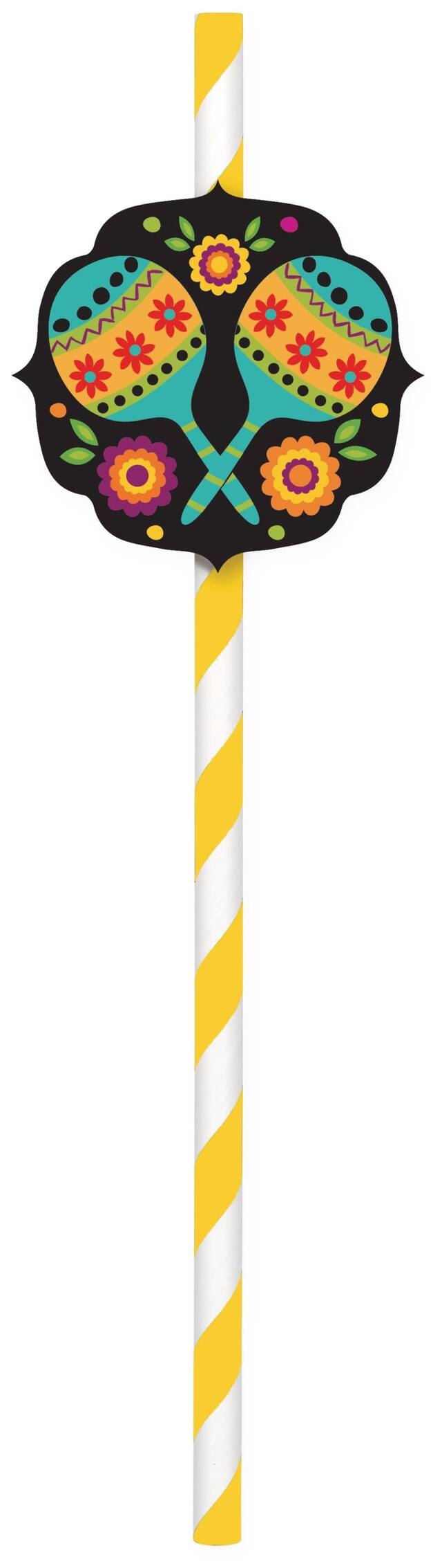 Fiesta Paper Straws, 12-pk Front_Flat