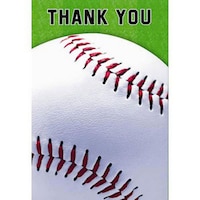 Cartes de remerciement pour amateurs de baseball, paq. 8