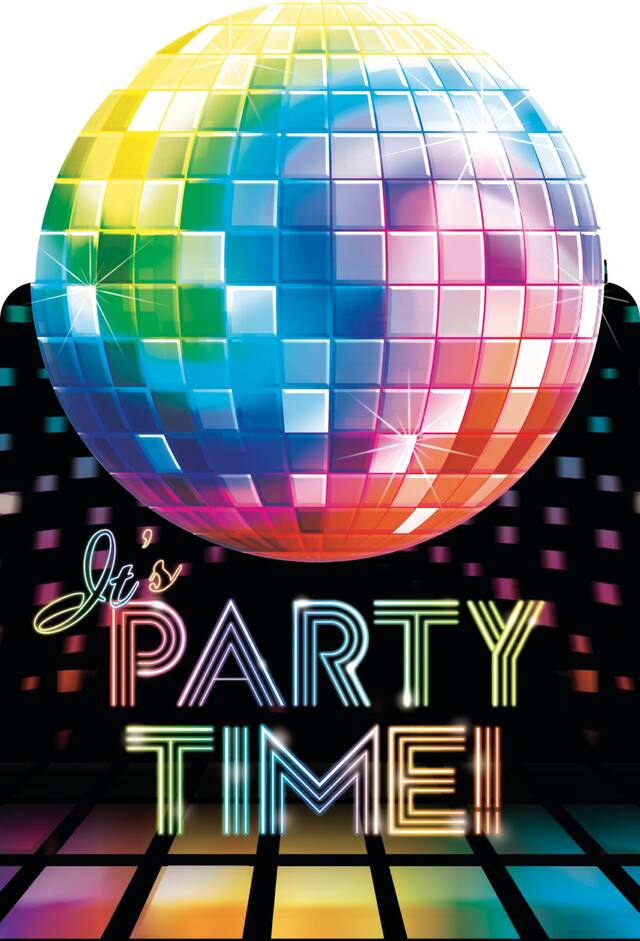 Invitations cartes postales Disco Fever, paq. 8 Front_Flat