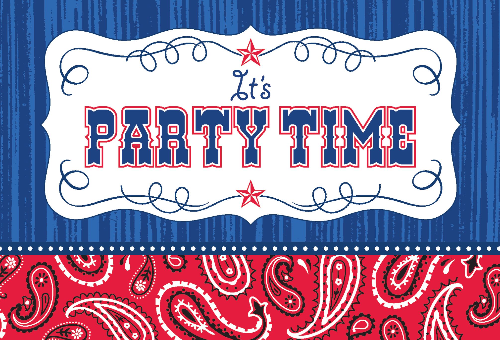 Western Postcard Invitations, 8-pk Front_Flat