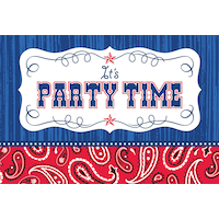 Western Postcard Invitations, 8-pk Front_Flat