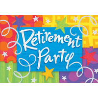 Happy Retirement Invitations, 8-pk Front_Flat