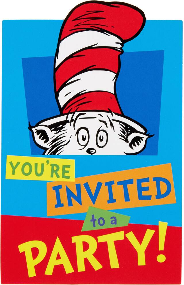 Dr. Seuss Invitations, 8-pk Back_Flat