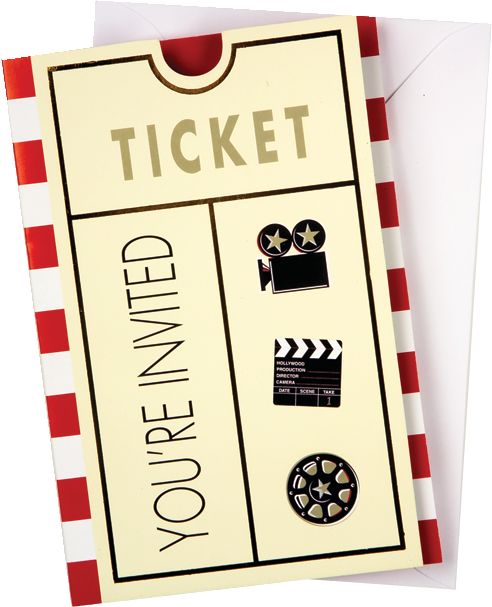 Invitations Claquette hollywoodienne, paq. 8 Composite_or_Mixed