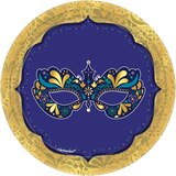 A Night in Disguise Masquerade Dessert Plates, 8-pk Overhead_Flat