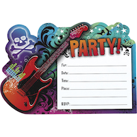 Invitation carte postale vedette rock Front_Flat