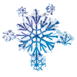 Snowflake Satin Foil Balloon, Silver/Blue, 26-in, Helium Inflation & Ribbon Included for Winter/Christmas Front_Flat