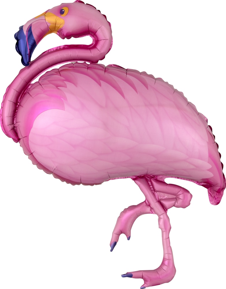 Pink Standing Flamingo SuperShape Foil Balloon 70x95cm main image 0