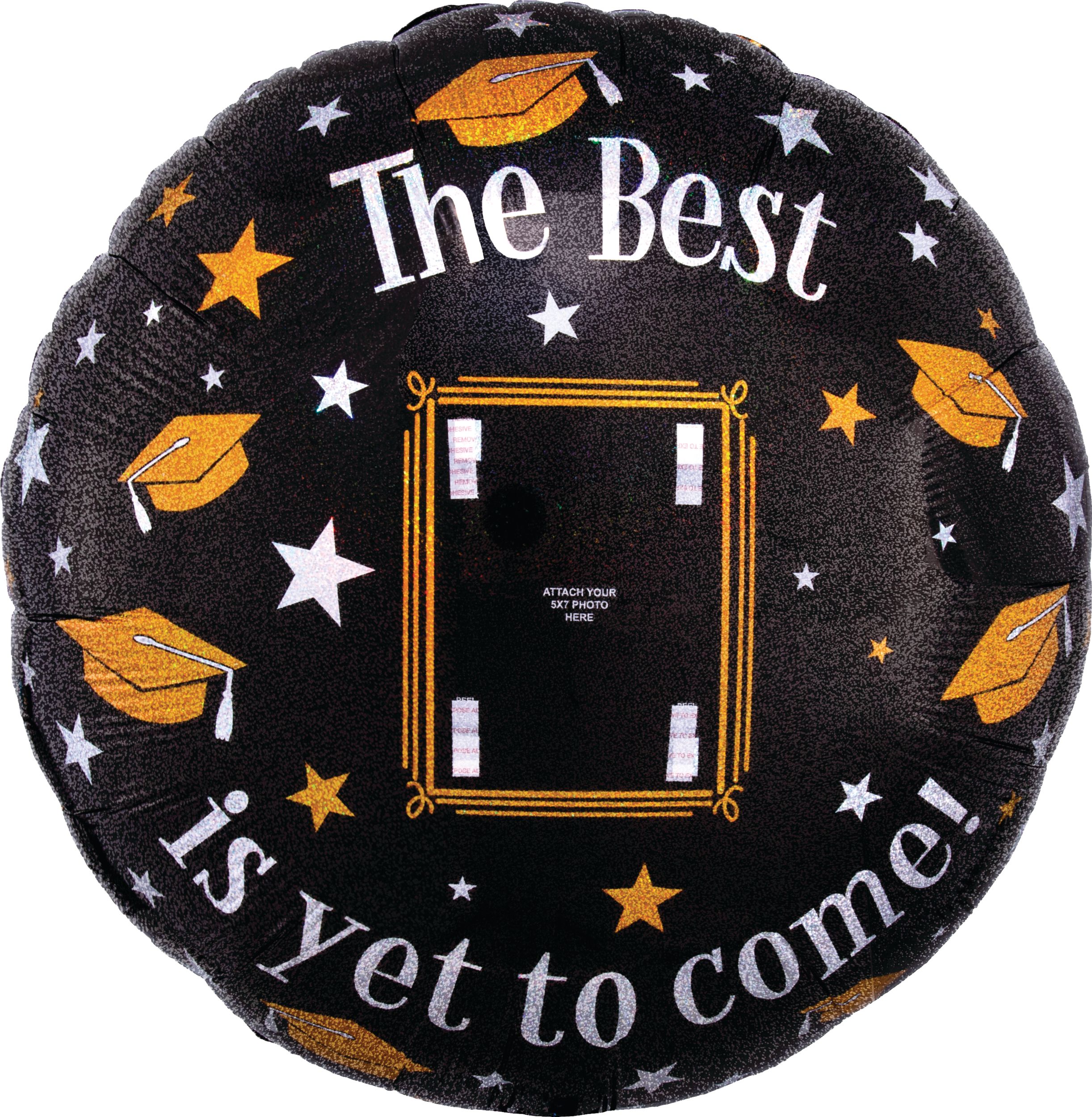 The Best Is Yet To Come Graduation Photo Balloon, 32-in Front_Flat