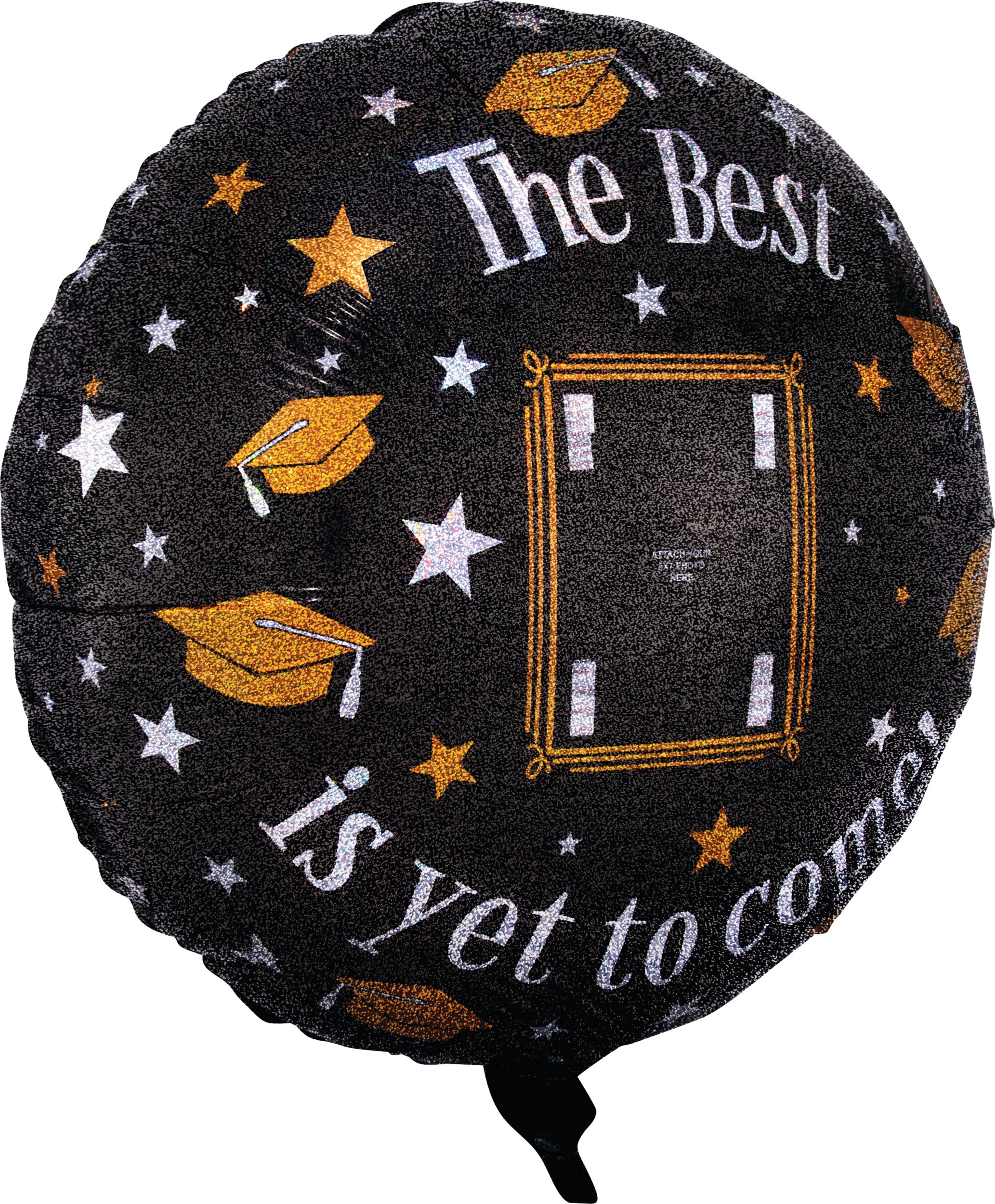 The Best Is Yet To Come Graduation Photo Balloon, 32-in Front_Angled_Right