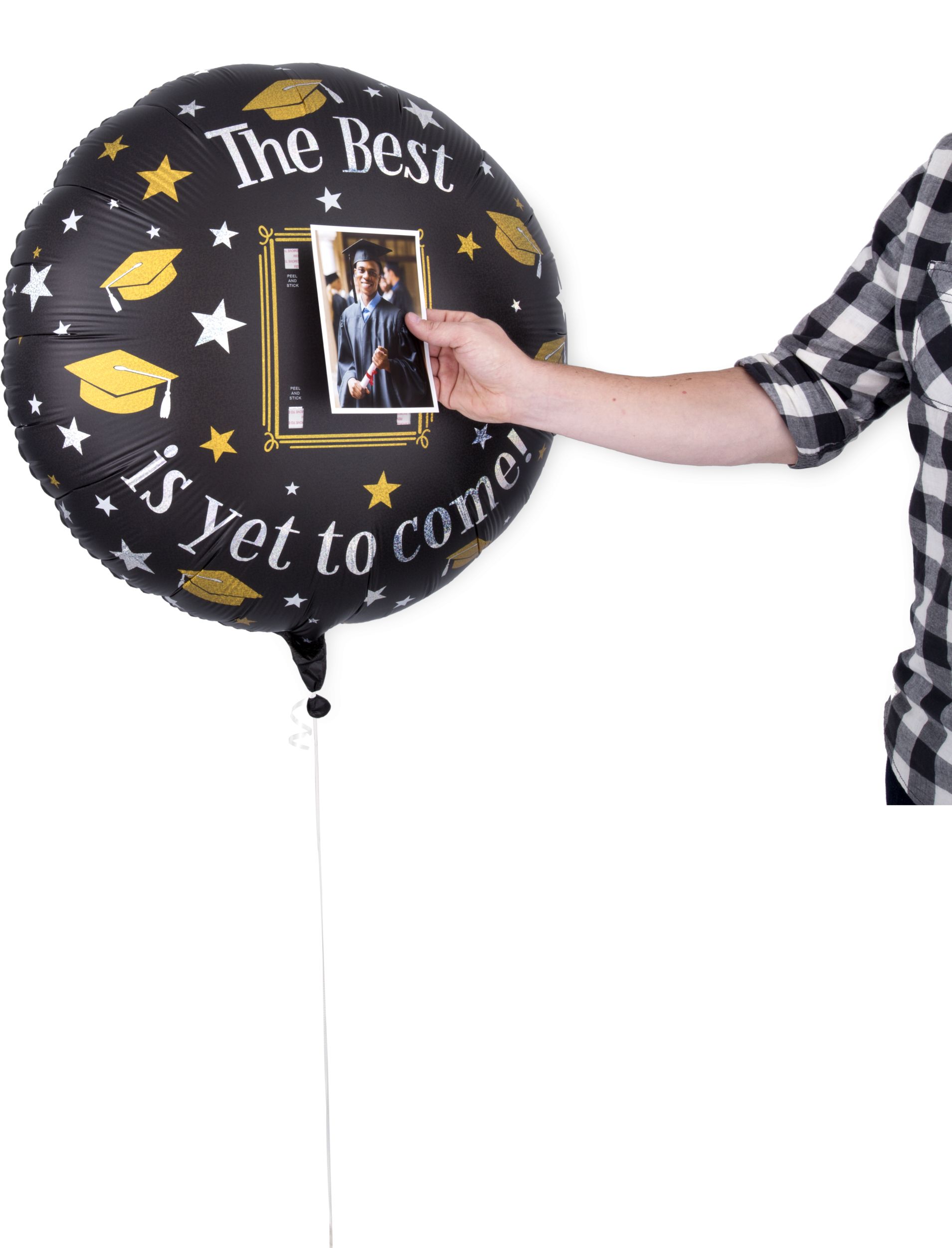 The Best Is Yet To Come Graduation Photo Balloon, 32-in Front_Angled_Right