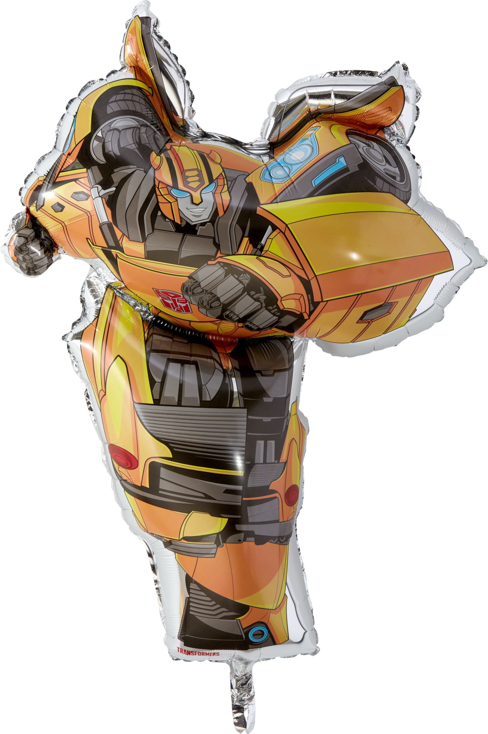 Transformers Bumblebee Foil Balloon for Birthday Party, Helium Inflation Included, 37-in Front_Flat