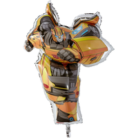 Ballon en aluminium d’anniversaire Transformers Bumblebee, gonflage à l’hélium inclus, 37 po Front_Flat