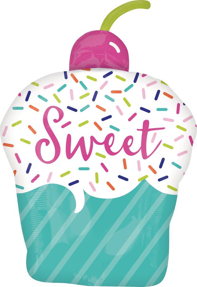 Sprinkle Cupcake Balloon Front_Flat