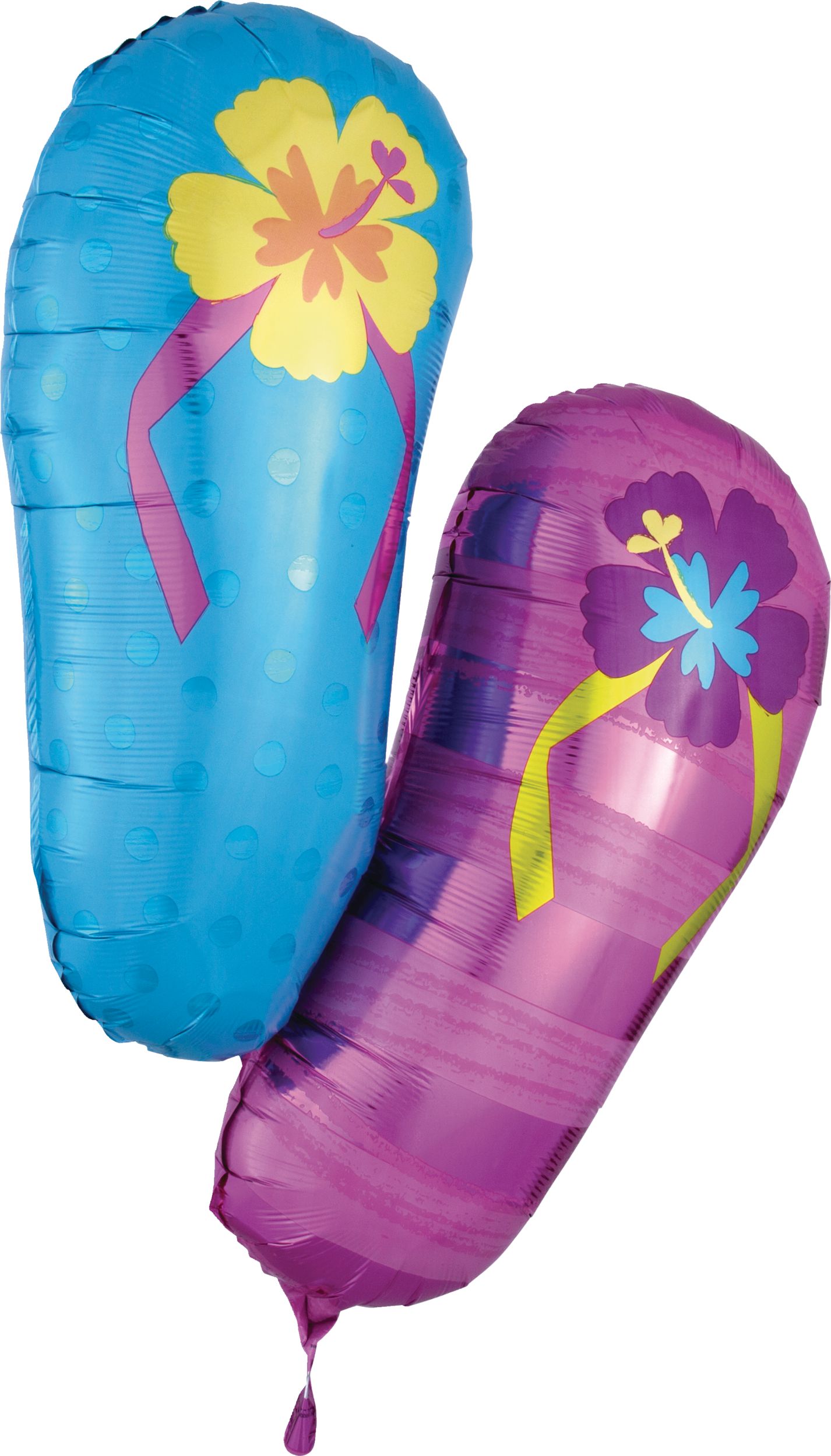 Flip Flop Foil Balloons for Summer Parties, Helium Inflation Included, 33-in Front_Angled_Right