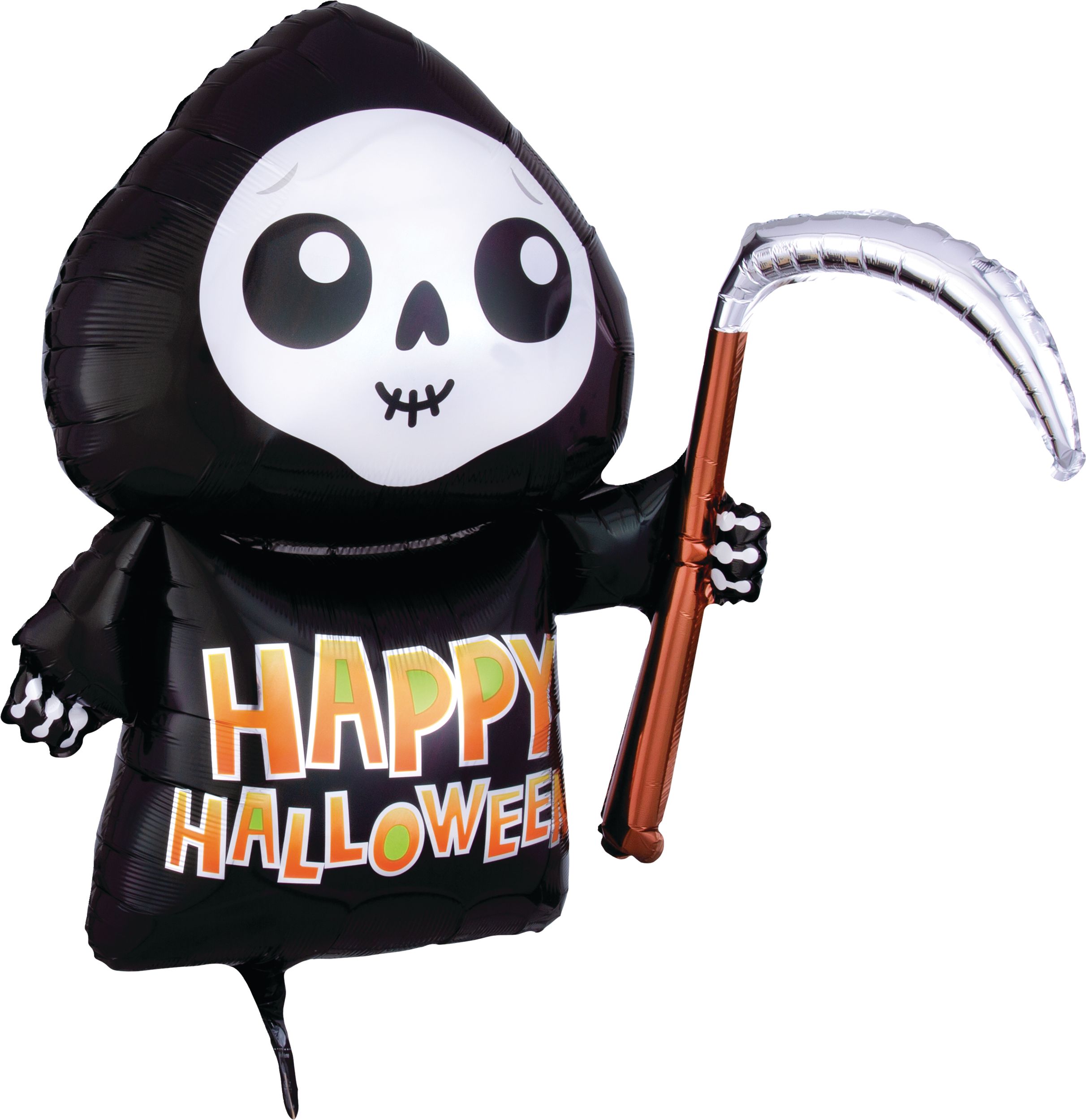 Grim Reaper Happy Halloween Balloon, 26-in Front_Angled_Right