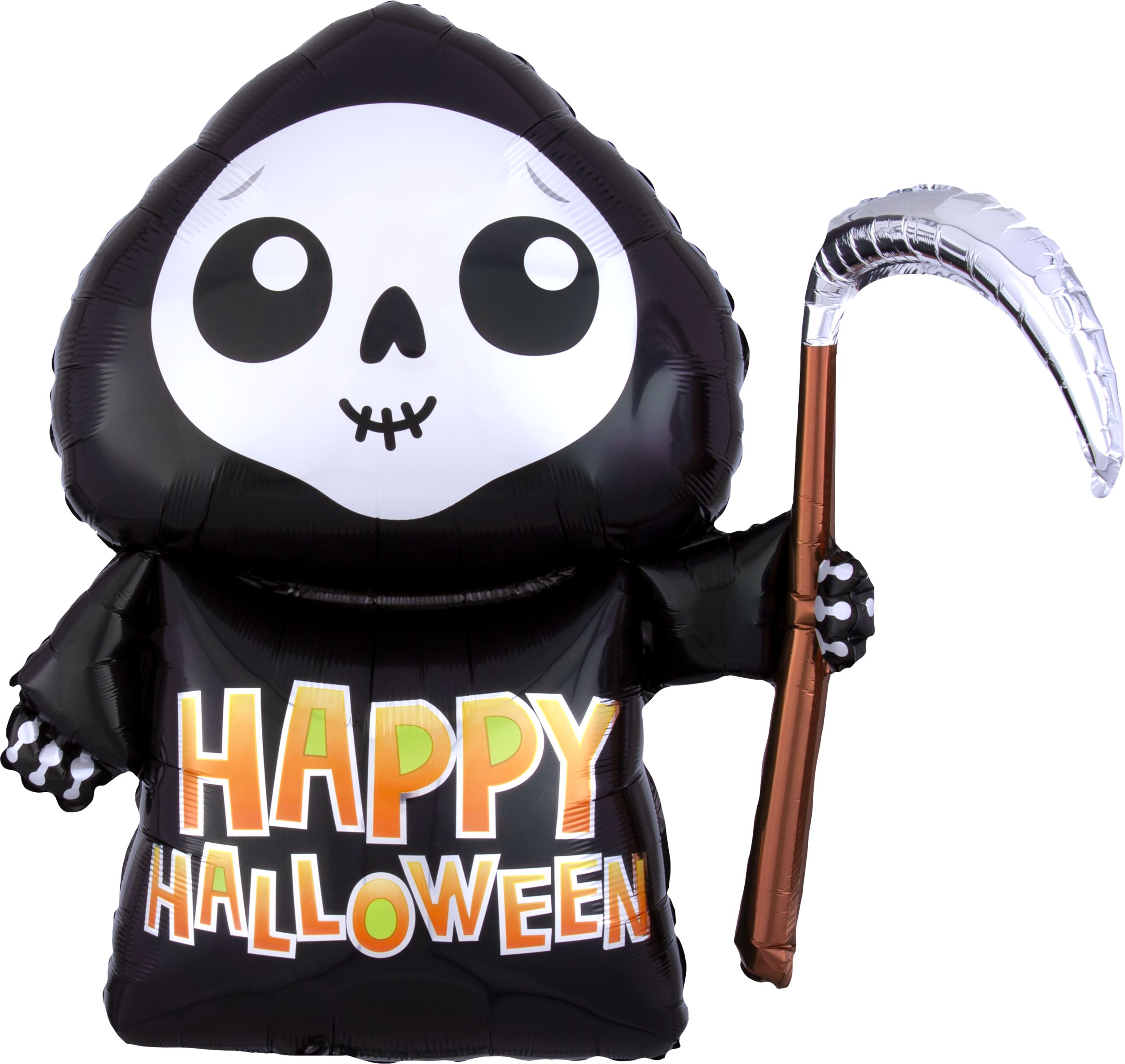 Grim Reaper Happy Halloween Balloon, 26-in Front_Flat