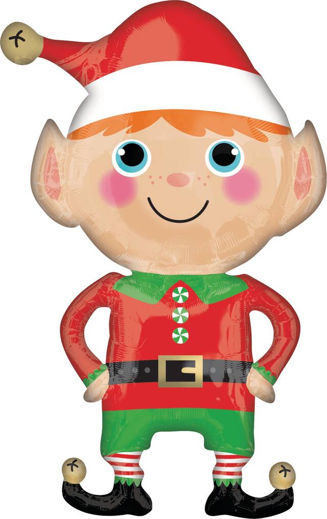 Christmas Elf Balloon, 35-in Front_Flat