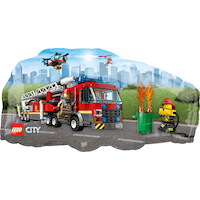 Ballon en aluminium d’anniversaire LEGO City, gonflage à l’hélium inclus, 29 po Front_Flat