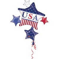 Foil American Classic Star Balloons Front_Flat
