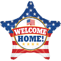 Giant Patriotic Welcome Home Star Balloon Front_Flat