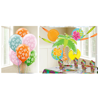 Tiki Foil Balloon for Tropical Party, Helium Inflation Included, 16-in Composite_or_Mixed