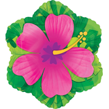 Pink Hibiscus Balloon, 17-in Front_Flat