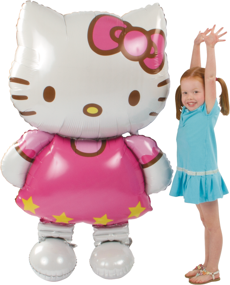 Giant Gliding Hello Kitty Foil Balloon for Birthday Party, Helium