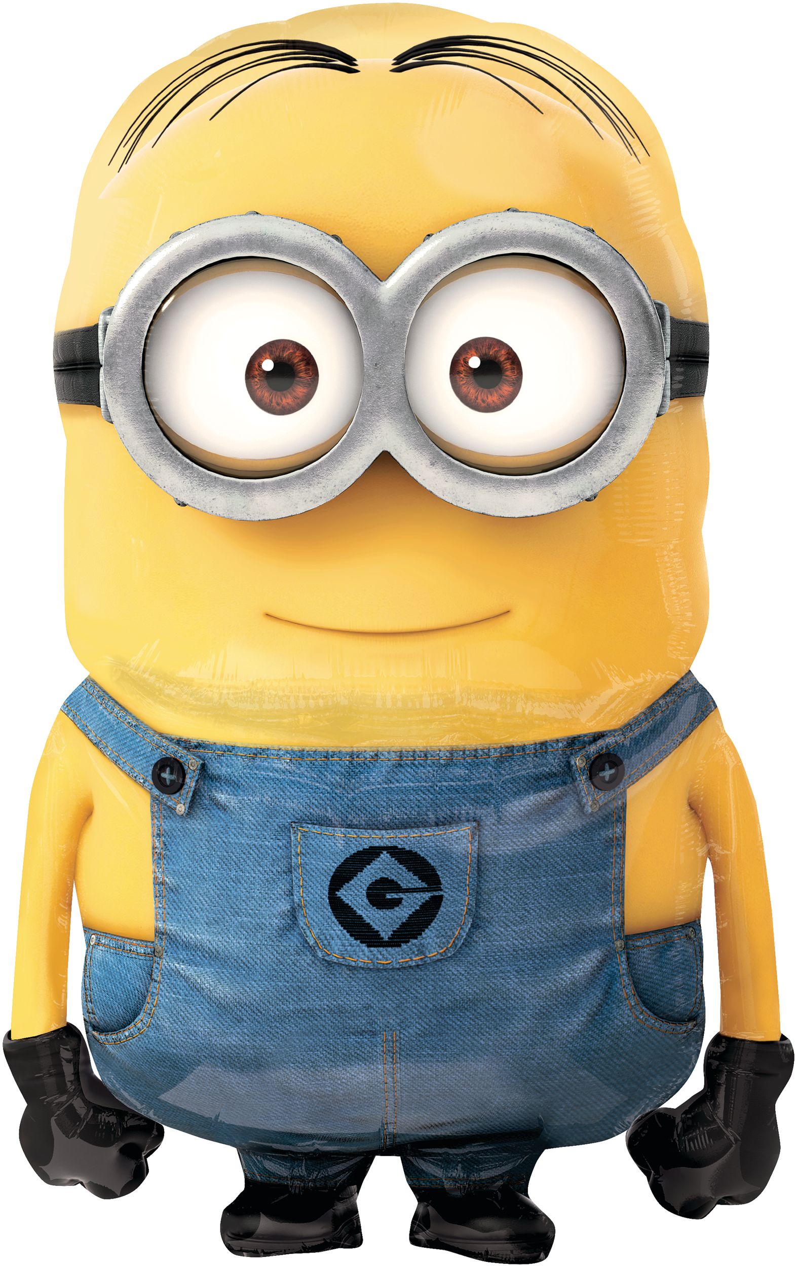 Giant Gliding Despicable Me Minion Foil Balloon for Birthday Party, Helium Inflation Included, 43-in Front_Flat