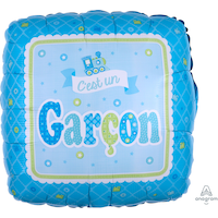 Welcome C'est Un Grandchild Balloon, 17-in Front_Flat