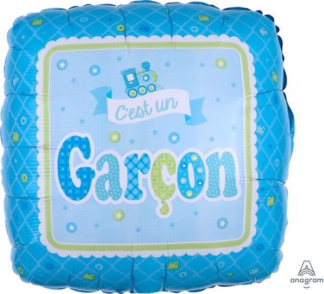 Welcome C'est Un Grandchild Balloon, 17-in Front_Flat