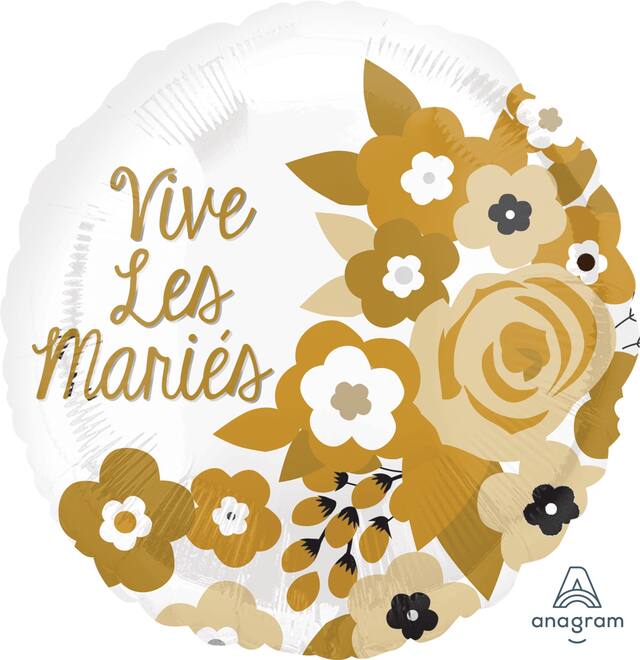 Vive Les Maries Balloon, 17-in Front_Flat