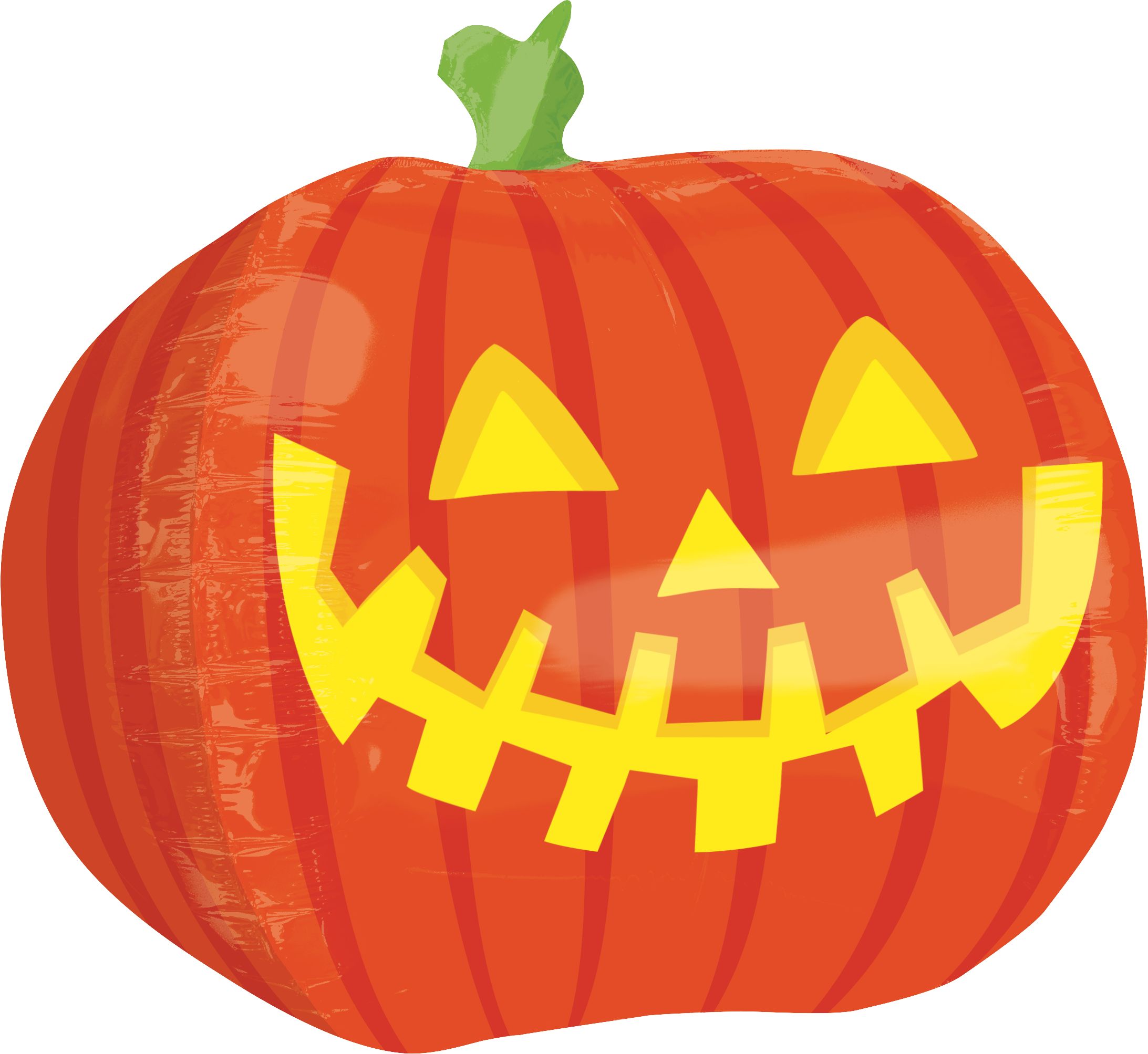 Ballon de citrouille-lanterne 3D, 18 po Front_Angled_Right