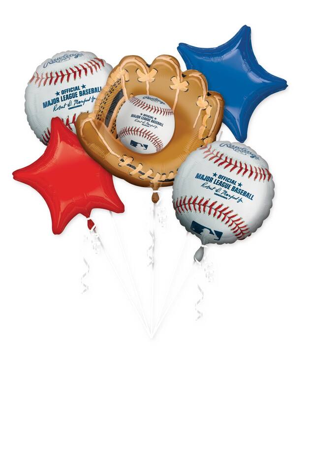Rawlings MLB Balloon Bouquet, 5-pc Front_Flat