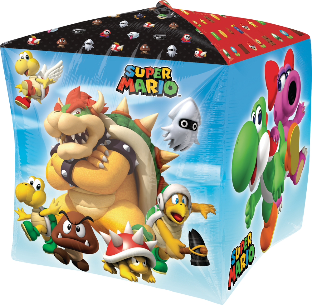 Cubez Super Mario Foil Balloon for Birthday Party, Helium