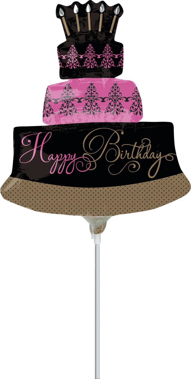 Fabulous Celebration Cake Air-Filled Mini Shape Balloon Front_Flat
