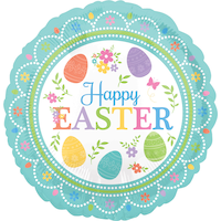 Egg-citing Happy Easter Balloon, 17-in Front_Flat