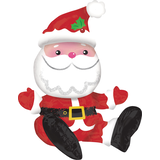 Ballon rempli d'air en forme de père Noël 3D, 21 po Front_Angled_Right