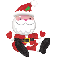 Ballon rempli d'air en forme de père Noël 3D, 21 po Front_Angled_Right