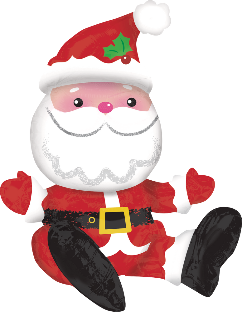 Sitting 3D Santa Air Filled Balloon, 21in Canadian Tire